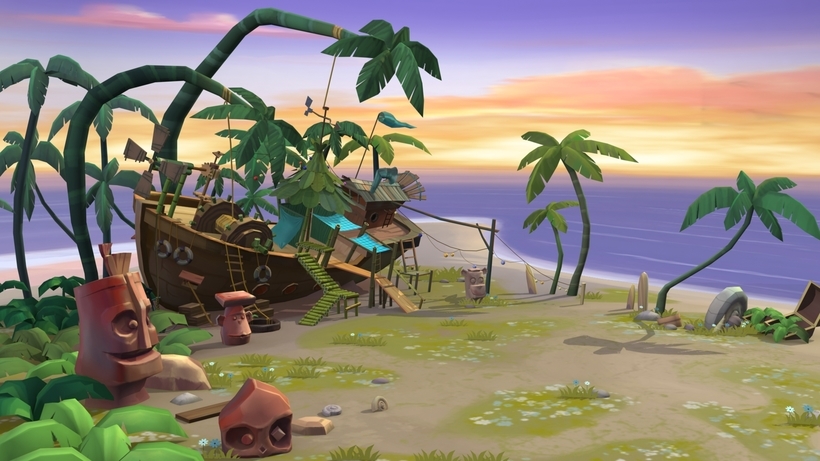 beach coastline seaside island 3D Model