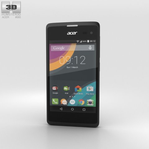 Acer Liquid Z220 Black 3D Model