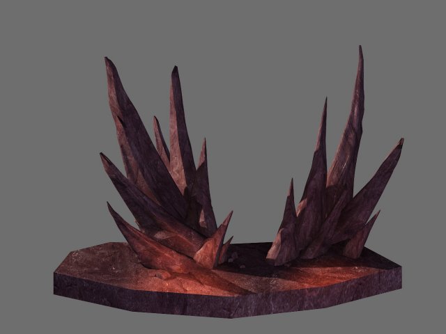 Game model – prominent volcanic stone teeth 3D Model