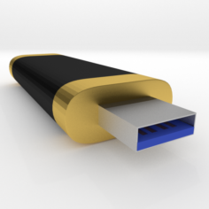 Simple USB Flash Drive Free 3D Model