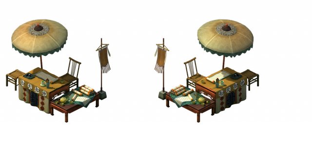 Game Model – fortune-telling stall 3D Model