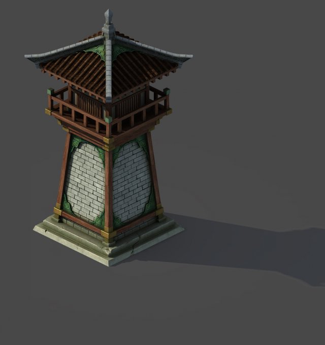 Gang building – tower 3D Model