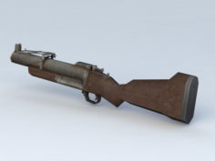 Shotgun with Grenade Launcher 3d model