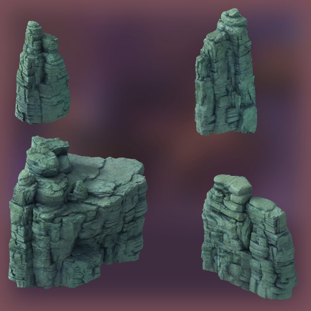 Terrain – Stone 07 3D Model