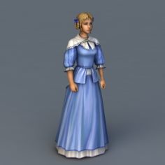 Young Medieval Maiden 3d model