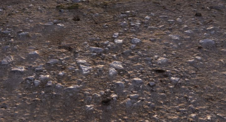 3D Rocky Ground Low Poly Surface