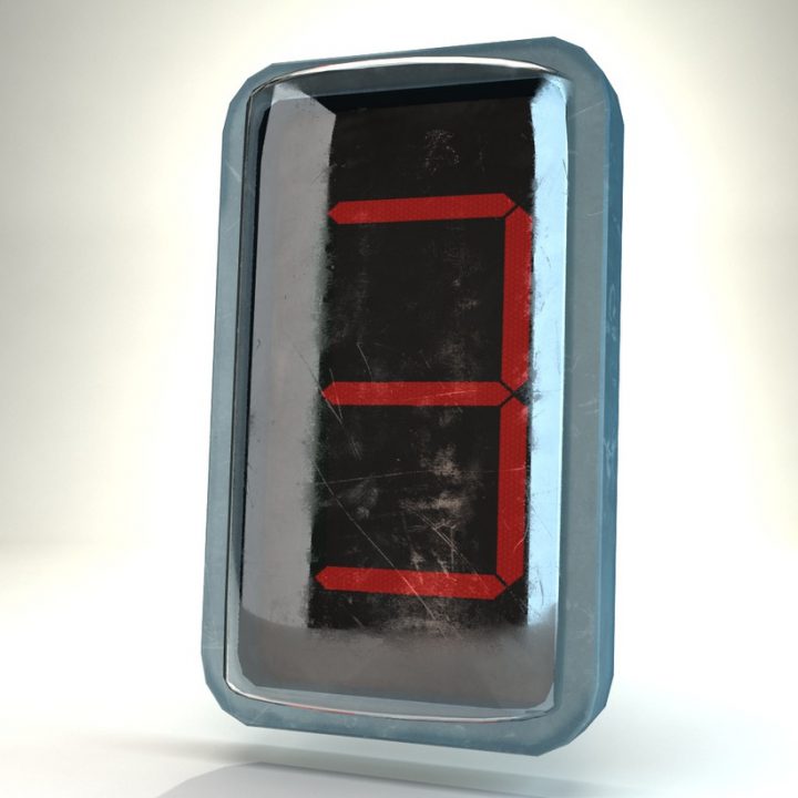 Electronic digits 3D Model