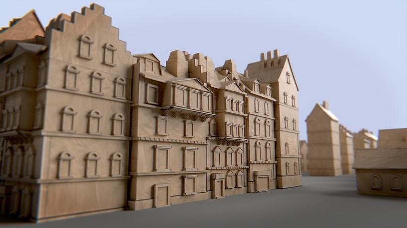 Paper Buildings and Building Model Kit 3D Model