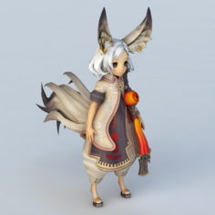 Cute Fox Girl 3d model