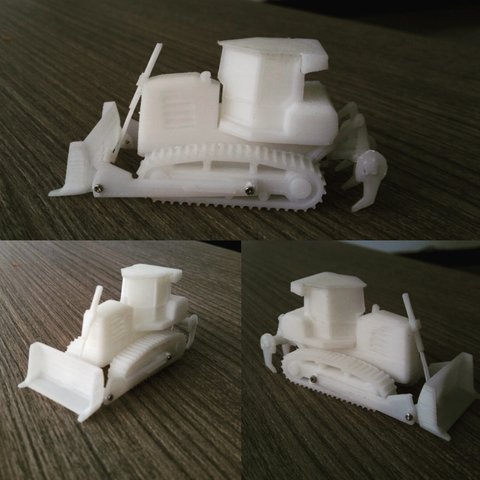 Easy to print Generic Bulldozer (esc: 1:100)