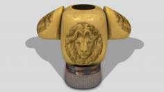 Lion brass armor 3D Model