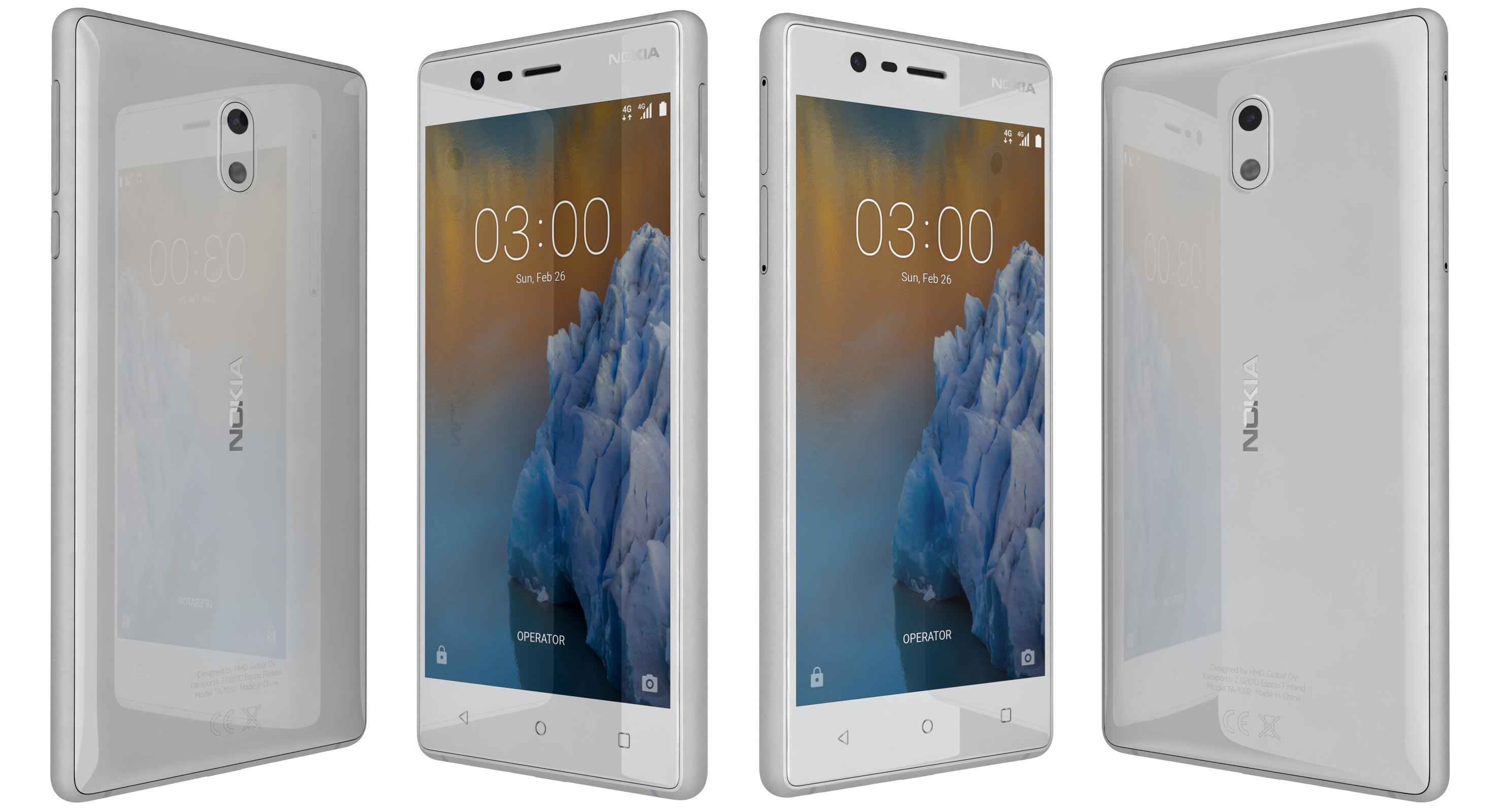 Nokia 3 Silver White 3D model