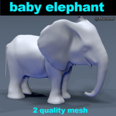Baby Elephant 2 quality mesh