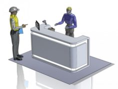 Counter cashier 3D Model