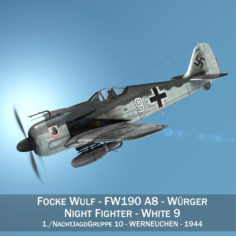 Focke Wulf – FW190 A8 – White 9