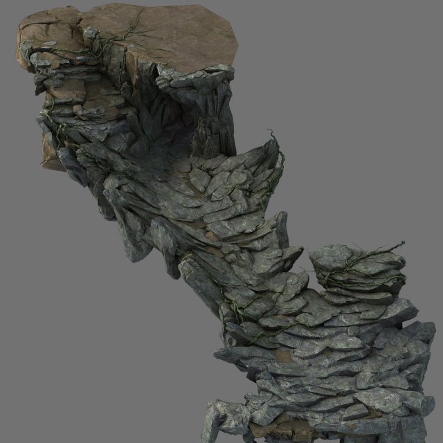 Terrain – Stone Road 02 3D Model