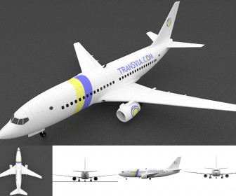 Boeing 737 airplane 3d model