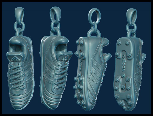 Football Cleats Pendants 3D Model