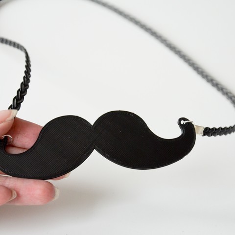 Moustache necklace