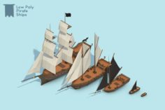 Low Poly Pirate Ships
