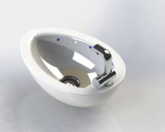 Egg Shape Hand Washing Basin With Light Sensor Control Techniques