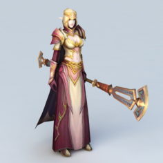 High Elf Female Priest 3d model