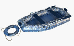 Inflatable boat Two different versions 3D model