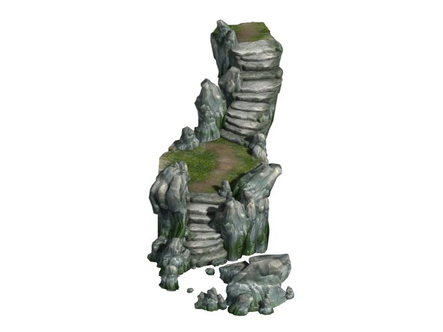 Game Model – Campanula Island scene – mountain sto 3D Model