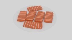 Salmon Platter 3D Model