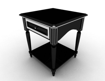 European simple small coffee table 3d model