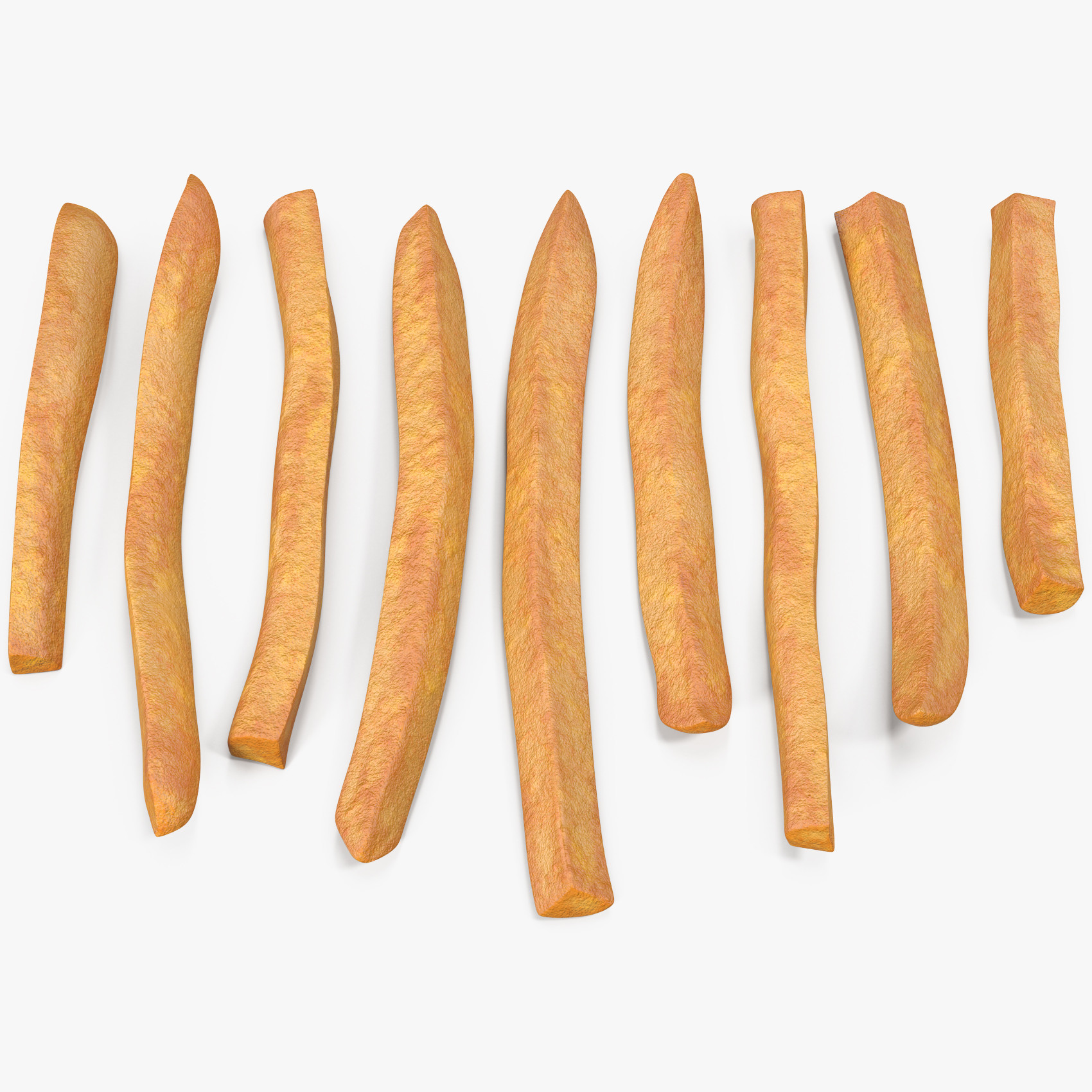 3D French Fries model