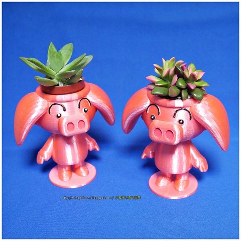Cute animal – Rose pig potted