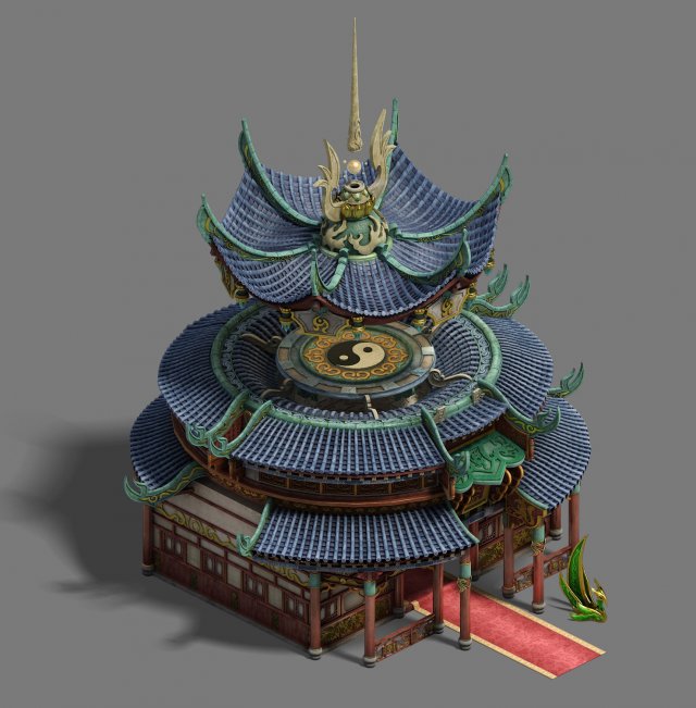 Road religion – side hall 01 3D Model