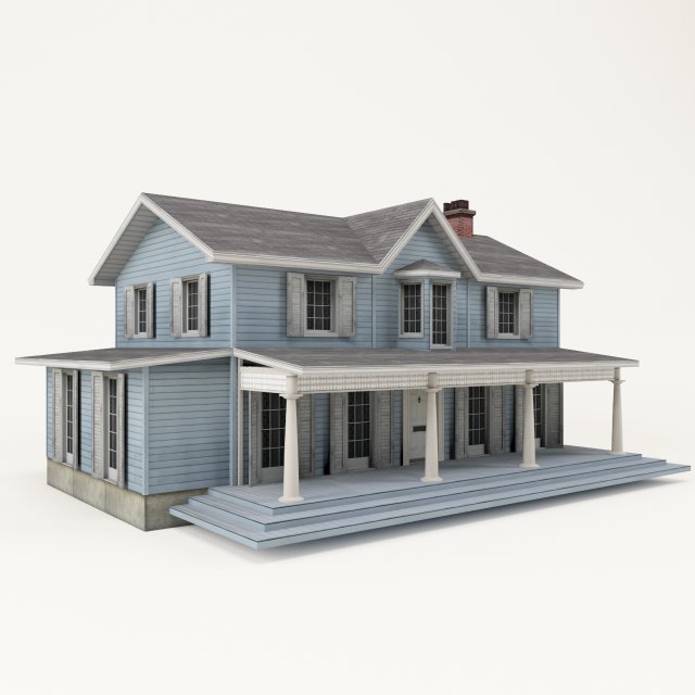 Продать 3д модель. House 3d model lib4d. Американский дом 3 д модель. Американский дом макет. Модели американских домов.