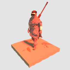 LowPoly Dust Sniper 3D Model