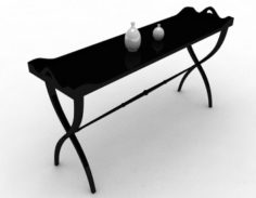 Black simple desk 3d model