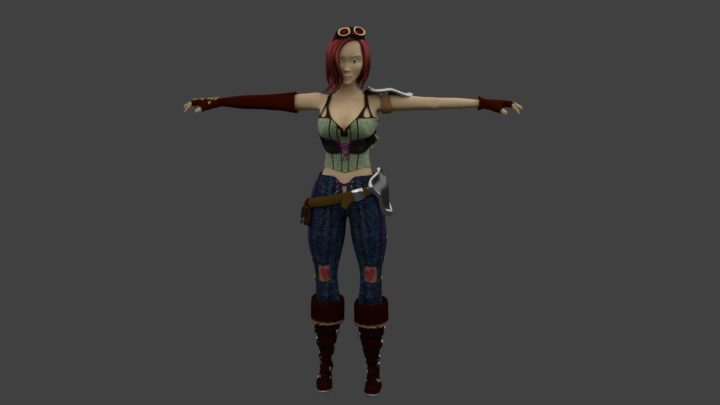 3D Steampunk Girl