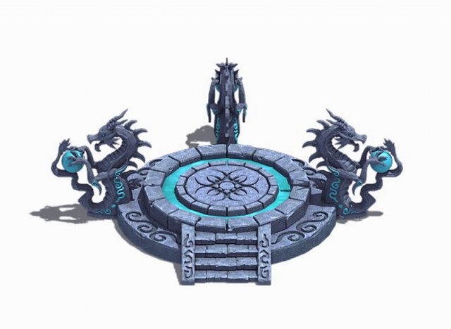 City Center Decoration – Dragon Altar 3D Model