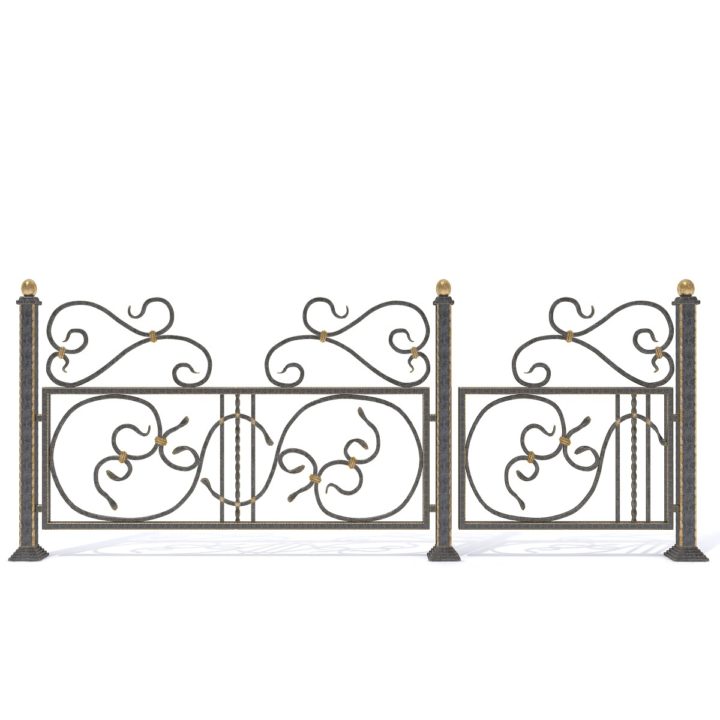 Wrought iron fence