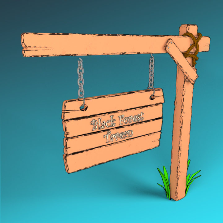 Low Poly Sign Post