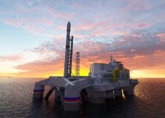 Sea Launch rocket platform 3d model