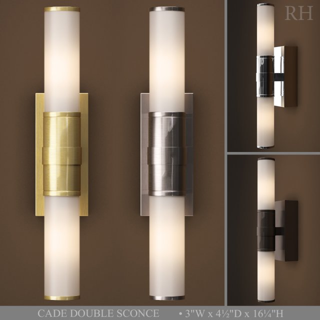 RH CADE DOUBLE SCONCE 3D Model