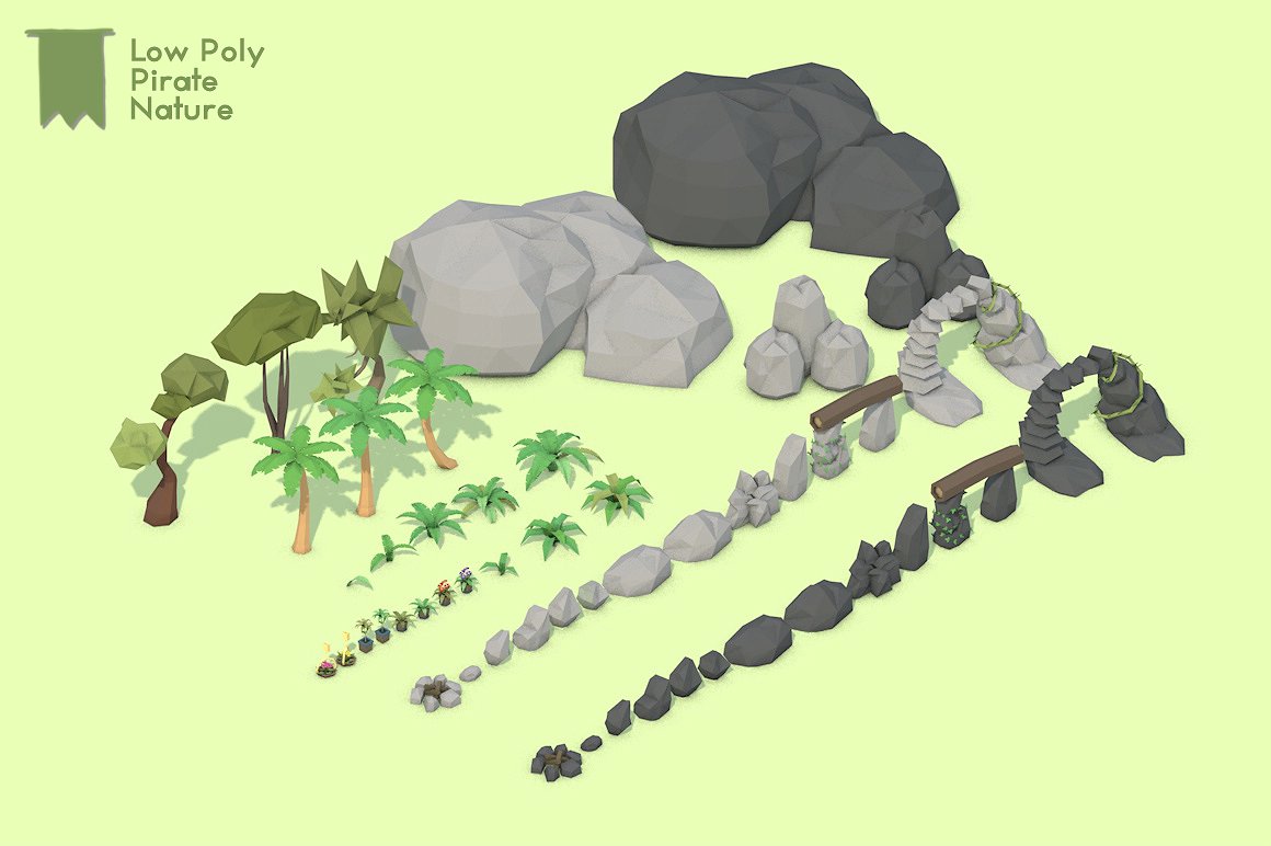 Low Poly Pirate Nature