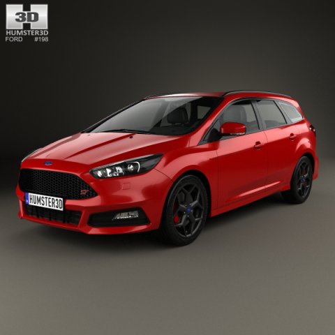 Ford Focus turnier ST 2014 3D Model
