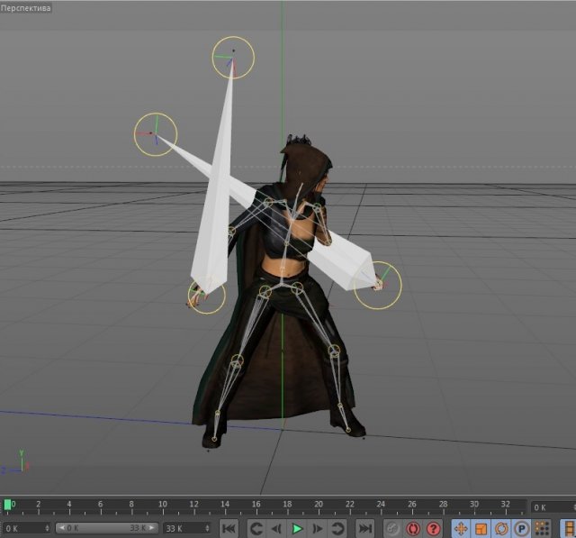 ARISSA standing disarm bow 3D Model