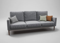 Grey linen couch