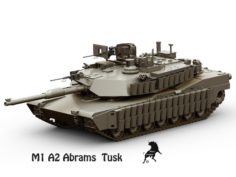 M-1 A2 Abrmas Tusk 3D Model
