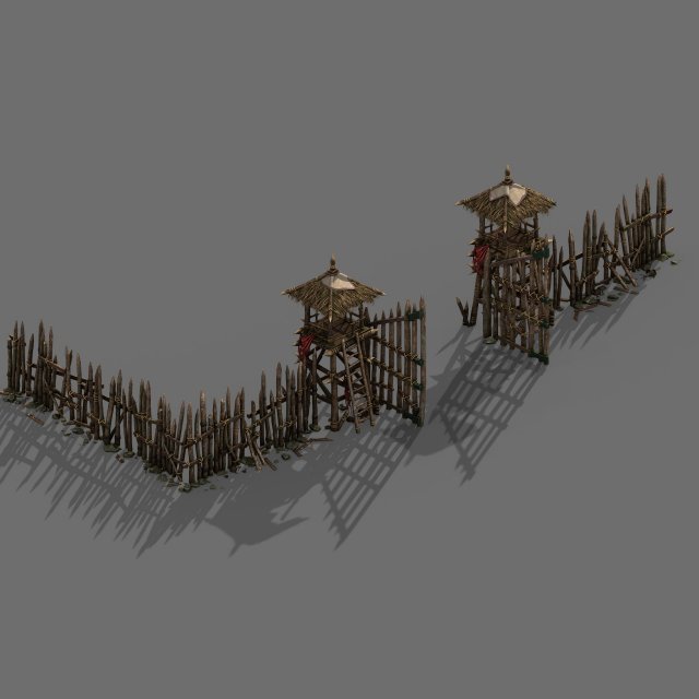 Tribe – wooden door 3D Model