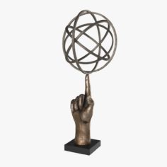 Bronze Sculpture Hand 3D