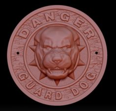 Danger – Guard Dog sign 3D Model